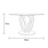 Zara 4 Seater Round Dining Table Gold - Clear Glass